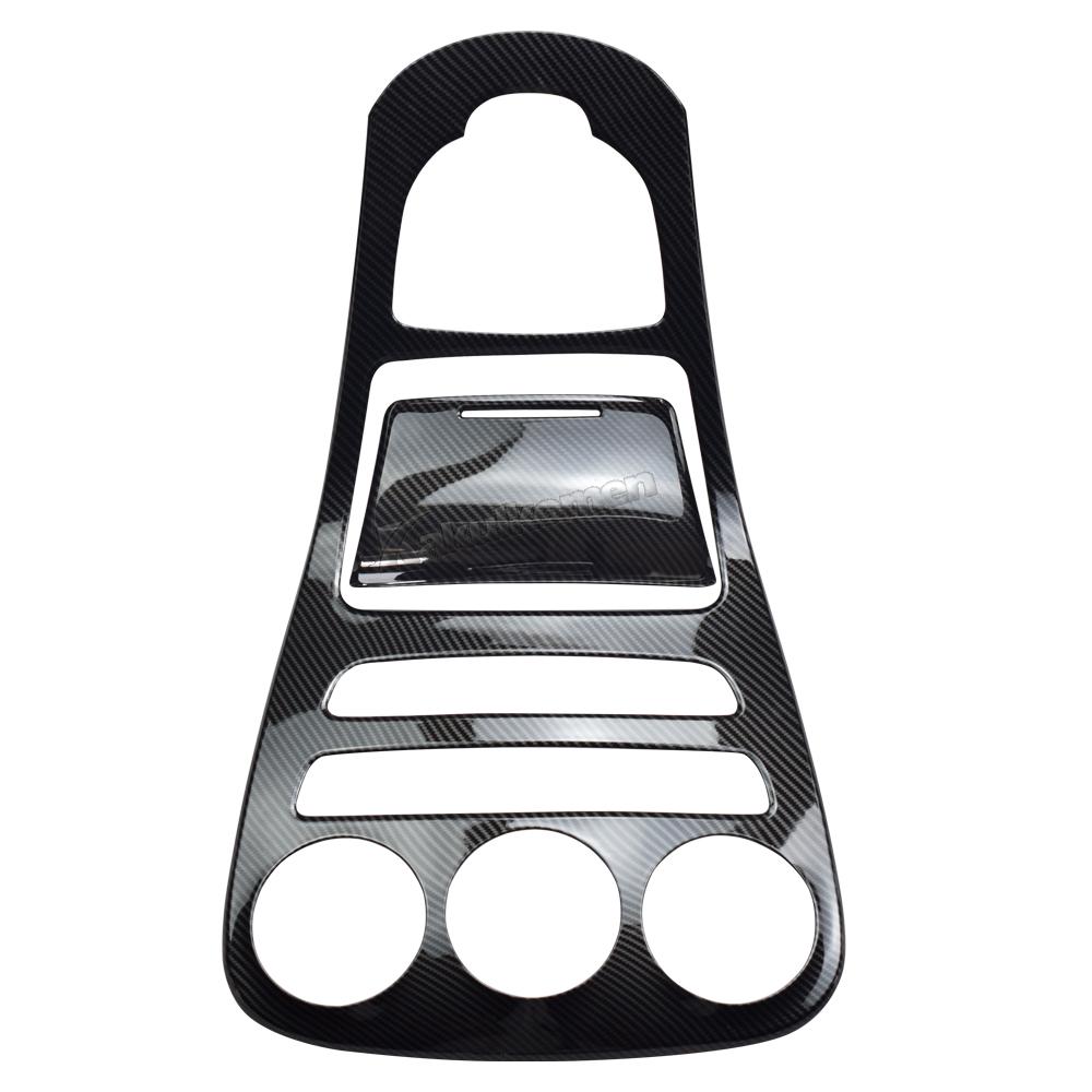 Decorazione Adesivo in Fibra di Carbonio Pannello Copertura Console Centrale Auto Rivestimento ABS Per Mercedes Benz Classe C W205 C180L C200 C300 2015-2018