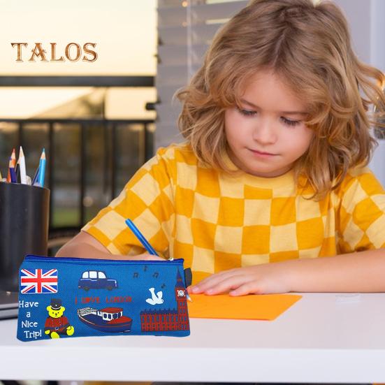 Oxford Cloth Pencil Bag Portable Large Capacity School Students Zipper Bag Multifunctional Boys Girls Stationery Pouch Pen Case School Supplies