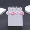 Two Pairs of Realistic Resin Donut Earrings (Pink/White Powdered Sugar)