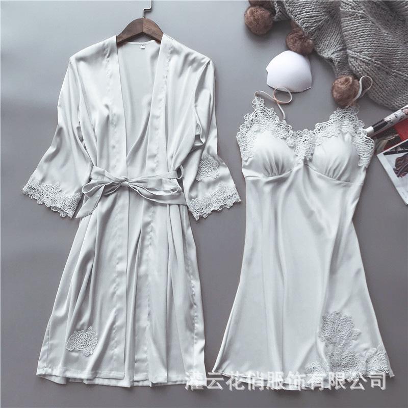 Europe and the United States popular sexy lingerie lace suspender lace nightdress women's loungewear two-piece set source