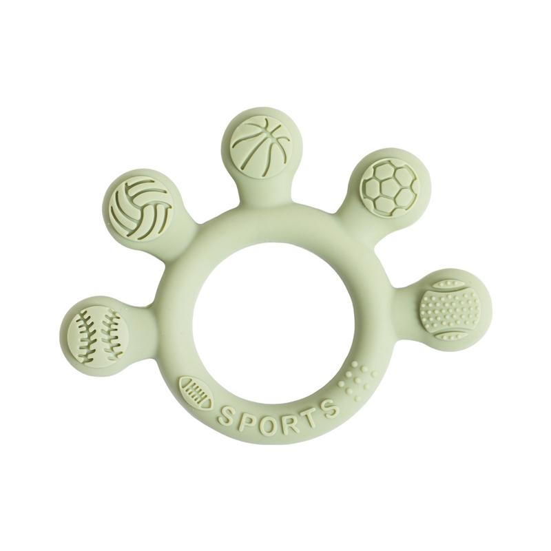 1 pezzo Mordicchiatore in Silicone per Bambini 0-12 Mesi Giocattoli per la Dentizione Anello Mordicchiatore Giocattoli Mordicchiatori in Silicone per Bambini Piccoli Senza BPA Giocattoli per Bambini Regali