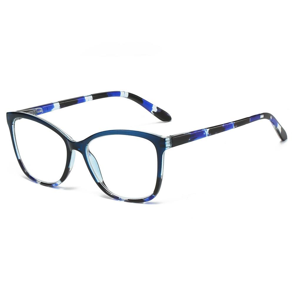 Portable PC TR90 Reading Glasses Blue Red Purple Cat Eye Frame Glasses Presbyopia Eyeglasses Women Men