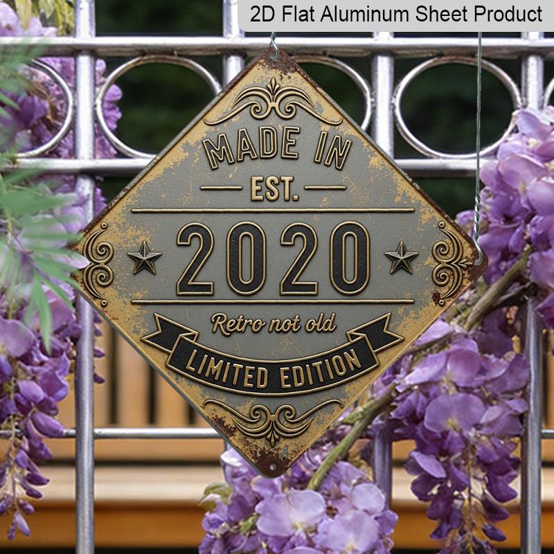 

2D Flat - 1pc, 2020 Vintage Aluminum Sign, Home Decor, Birthday Gift, Retro Wall Art, Garage Decoration, Wall Decor, Bar Decoration, Office Wall 20*20cm