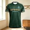 Unisex Černý venkovní fotbalový dres NYCFC s potiskem Etihad Airways Rychleschnoucí Krátký rukáv Kulatý výstřih Fotbalový fanoušek Tréninkové Sportovní trička