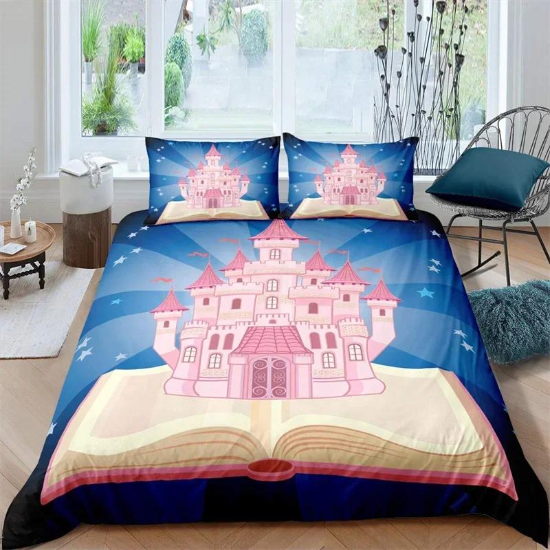 Magic Book King Twin Queen Duvet Cover Set Planet Galaxy Bedding Set Microfiber Star Comforter Cover for Kids Boys Girls Student