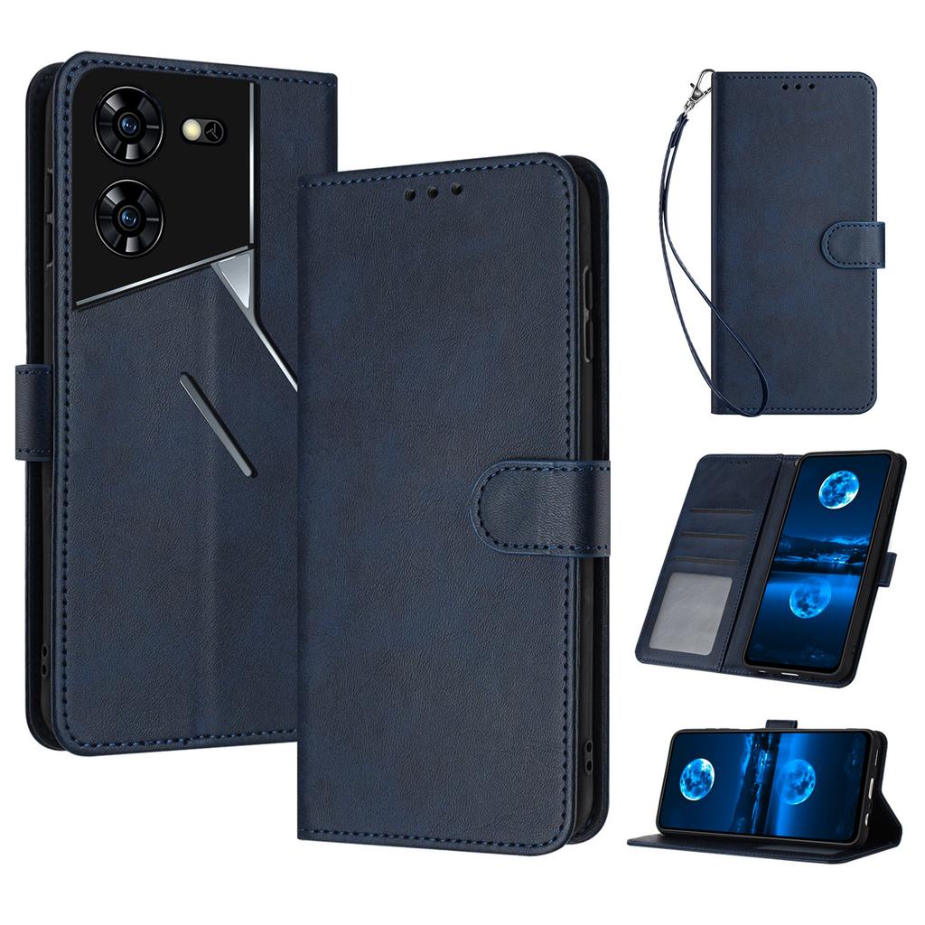For TECNO Pova 5 Pro 4G Case Leather Stand Shockproof Cell Phone Cover with Wallet