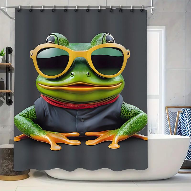 

Black Poodle Shower Curtain Waterproof Bathroom Decor For Pet Lovers Cute Dog Print Home Decoration 3D Printed Fabric Customizab W60H190(CM)-1 Pcs