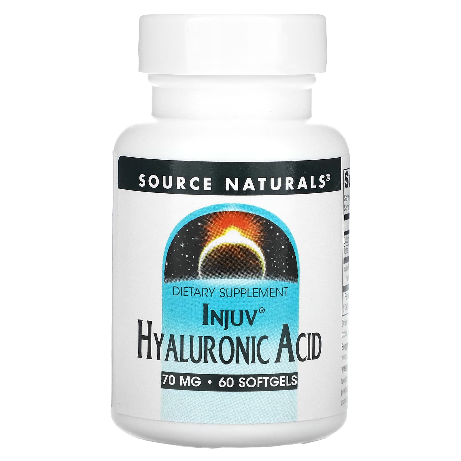 

Source Naturals, Injuv, Hyaluronic Acid, 70 mg, 60 softgels