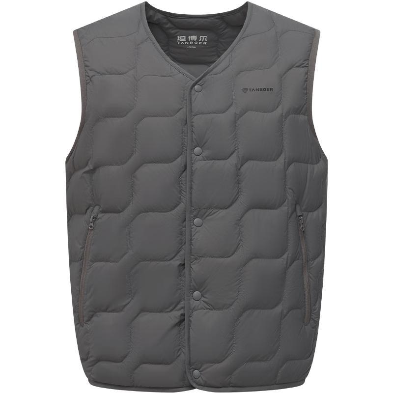 Tanboer Men's Short Collarless Down Vest TA5330105A