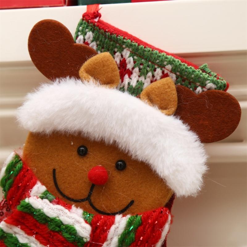 Christmas Stocking Christmas Decorations Goodie Bag Gift Fireplaces Xmases Tree Stocking Ornament for Holiday Family