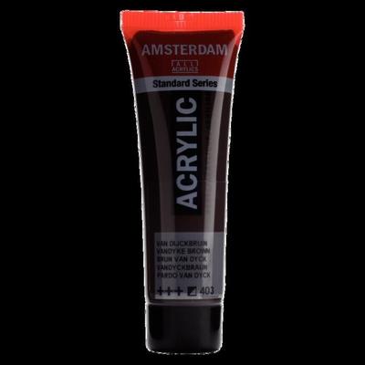 Acrylic Paint - Bruno Vandyke - Amsterdam Acrilico Standard - 20 Ml - Brown - Lightfast