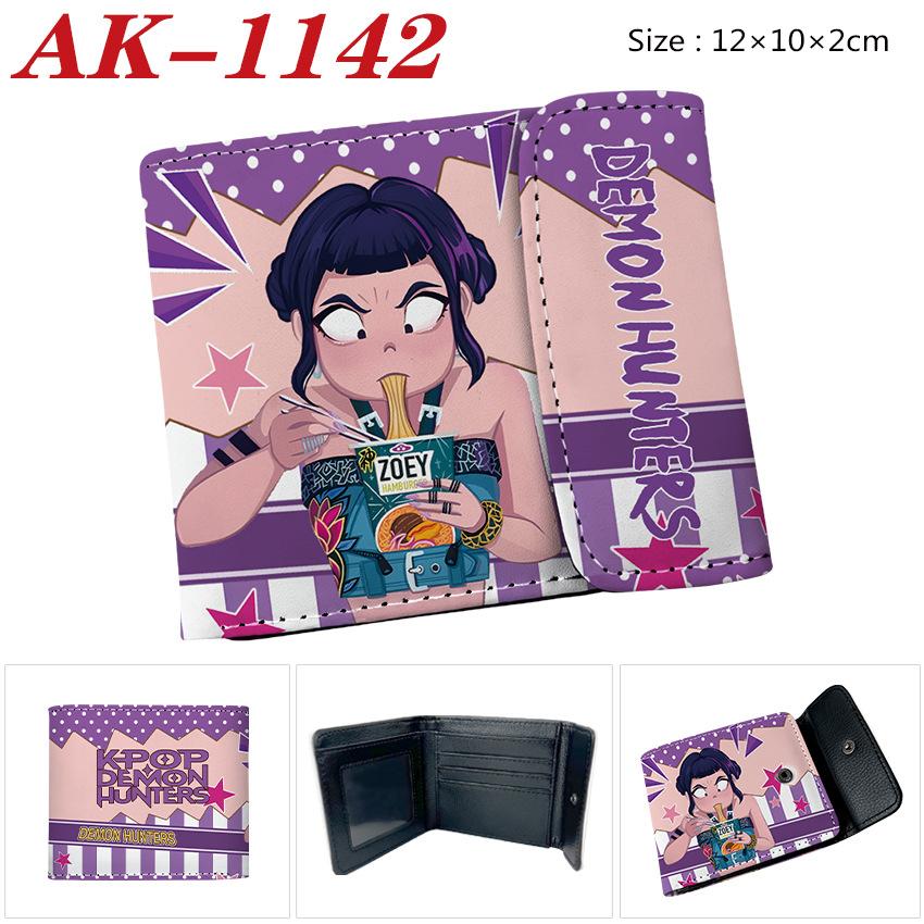 Anime Cartoon Rumi Zoey Demon Hunters PU Leather Wallet Card Bag Birthday Gift