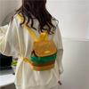Adorable Plush Hamburger Backpack For Spring 2023 Trendy Casual Style With Large Capacity