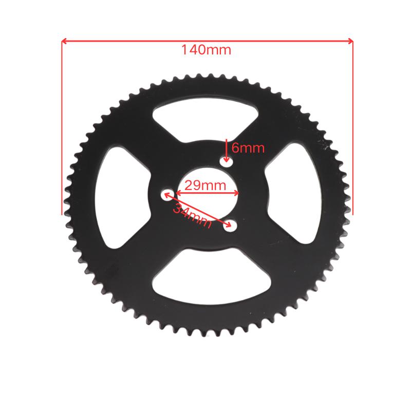 25H 7T Front Sprocket 68T 29mm Rear Sprocket 136/144 Link Chain for 2 Stroke 47cc 49cc Engine Pocket Bike Mini ATV Quad Scooter