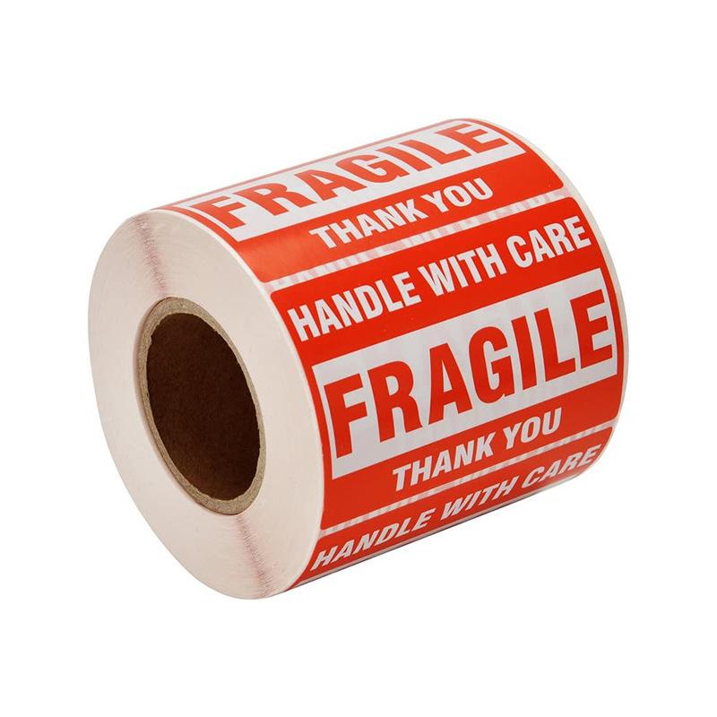 1000/500PCS English Fragile Stickers The Goods Please Handle With Care Warning Express Labels DIY Supplies