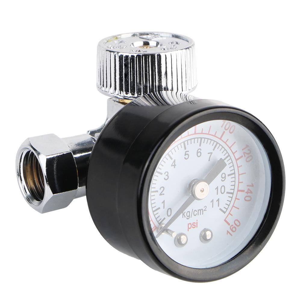 With Pressure Gauge And Valve Pressure Switch Adjustable 1/4 " Spray Gun Air Regulator Air Flow Control Valve Pneumatic Parts
