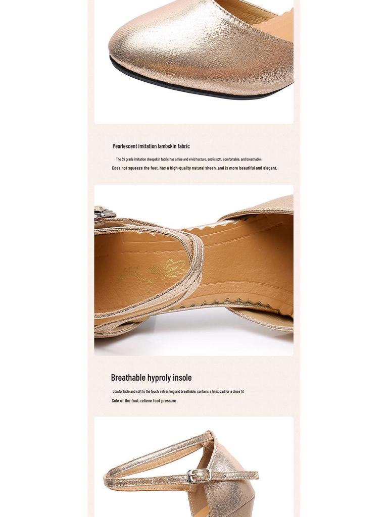 Women's Soft Sole Square Dance Shoes - High or Low Heel for Modern & Cha Cha Dance