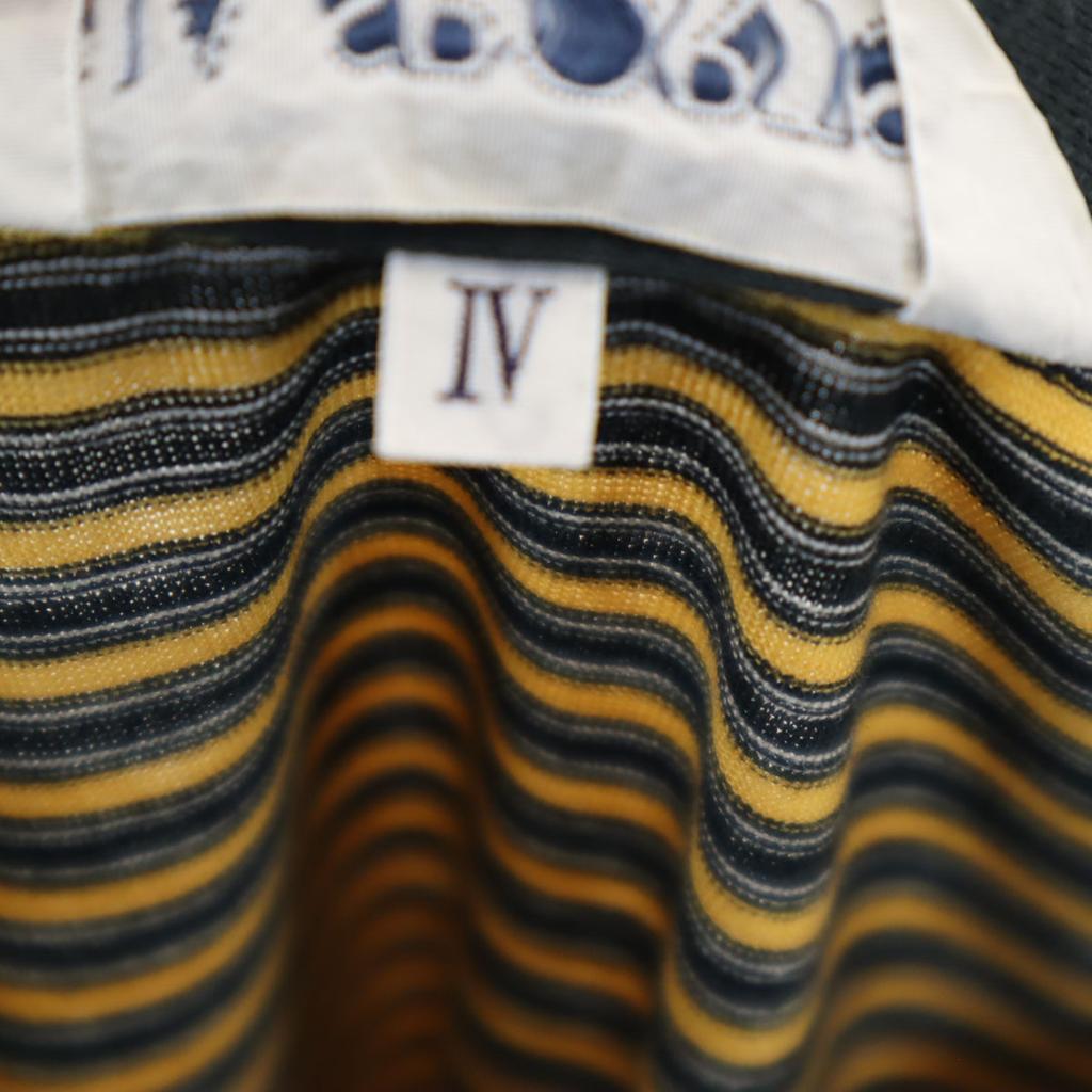 PIA SPORTS Border Pattern Short Sleeve Polo Shirt 4 Yellow Men's Used