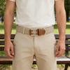 Men Casual Belt Canvas Woven Belt Stretch Waist Braided Web Casual Outdoor Work Belt Trousers Jeans