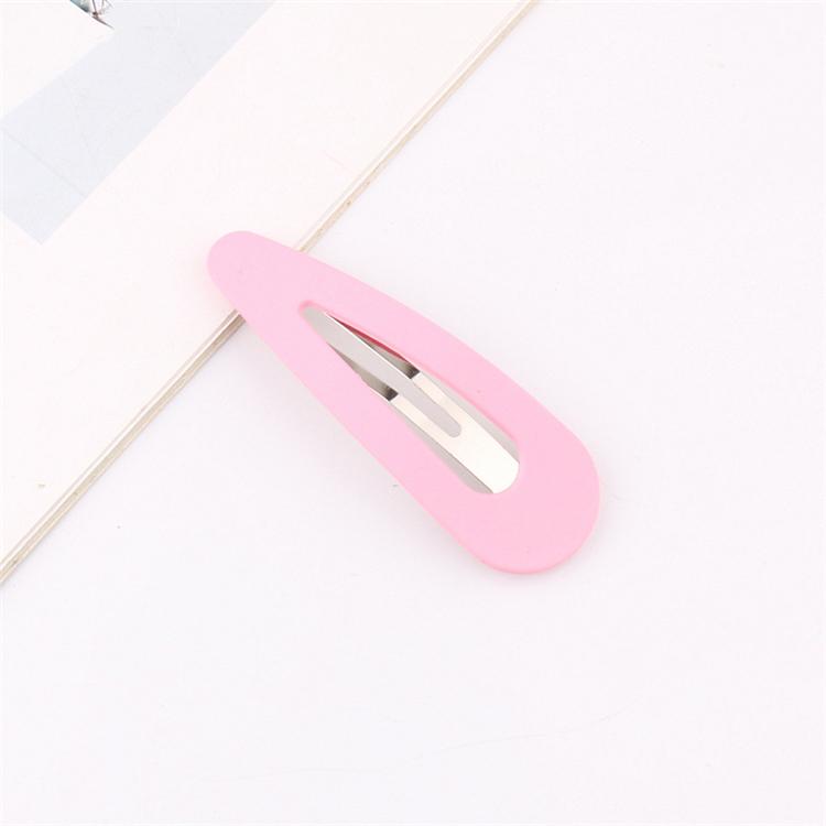 PL Water Drop Type Matte Texture Bb Clip Candy Color Cross Word Korean Girl Heart Hair Clip