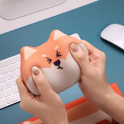 Süßer Shiba Inu Handgelenkstützpolster Tastaturhalter Memory-Schaumstoff Büro Computer Büro Mauspads Schmerzlinderung Mauspads