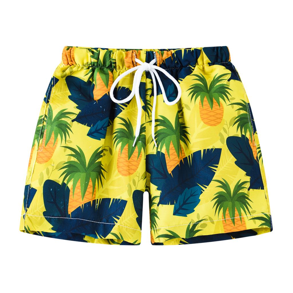 Sommer Kinder Cartoon-Print Badeshorts - Elastischer Bund Strand- & Sportbadehosen