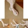 Summer Womens Minimalist Thicksoled Block Heel Sandals With Toeexposure For Casual Wear