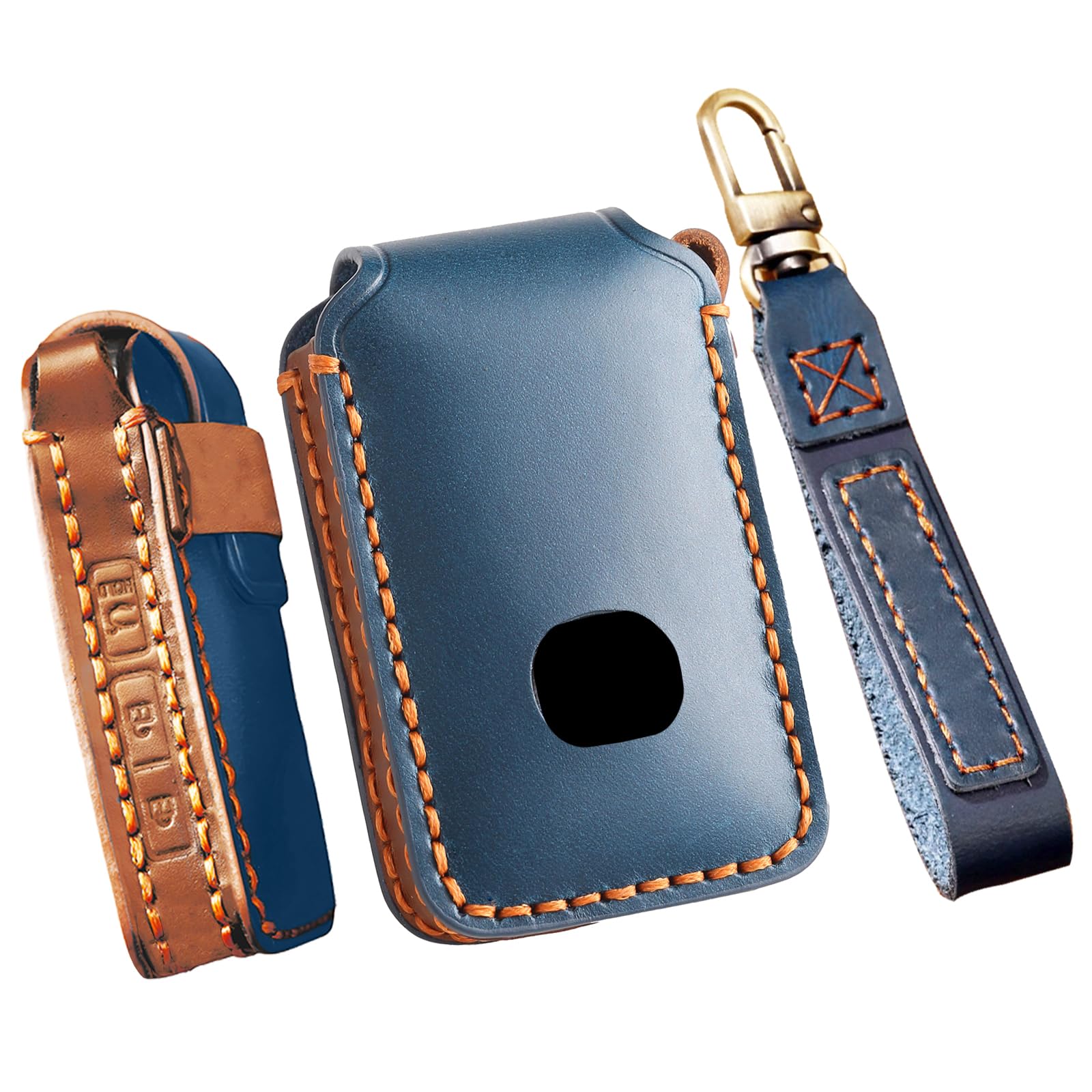 

[онтто] Чехол для ключа Mazda, Крышка ключа, Аксессуар, Брелок для ключей, Совместимый с Mazda 3, Mazda 2, M синий