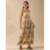 Printed Dress 2025 European and American Summer New Vacation Foreign Trade Women clothes Flowers Print Sling Dress