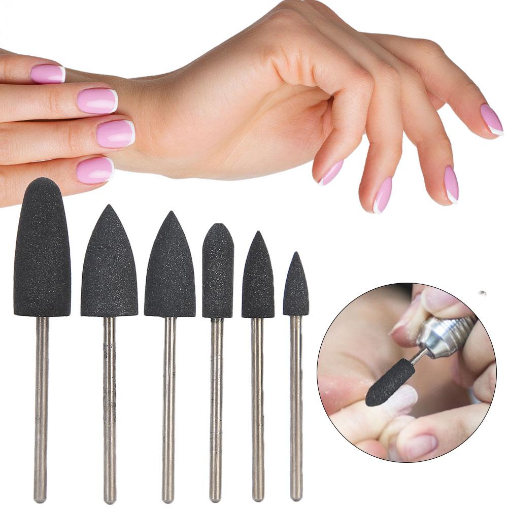 6pcs Nail Drill Bit Nail Art Drill Manicure Grinding Head Nail Polishing Bits Accessory03