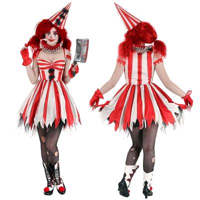 Halloween Costumes Adult Circus Horror Clown Return Night, Dress Show Costume Girl