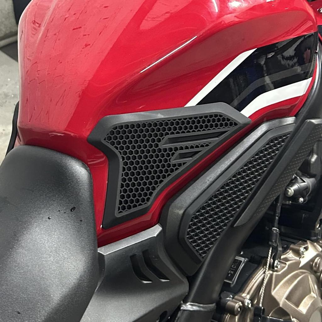 HRuizq 3D Traction Tank Pad for Honda CB650R/E-Clutch CBR650R/E-Clutch (2019-2025) Side Fuel Tank Pad, Tank Pad Protector Sticker Decal, Gas Knee Grip