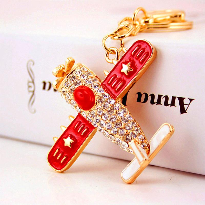 CoolXi Men's Metal Airplane Helicopter Pendant Keychain - Ideal Small Gift