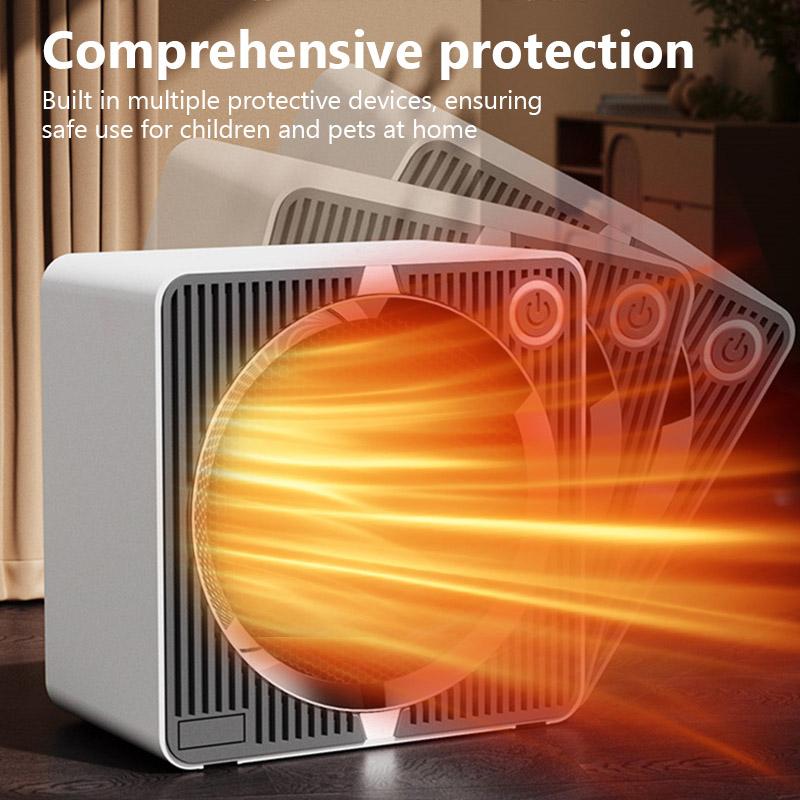 Winter Warmth Electric Heater 500W Energy Efficient Space Heaters for Indoor PTC Ceramic Fast Heating Home Desk Fan Heater