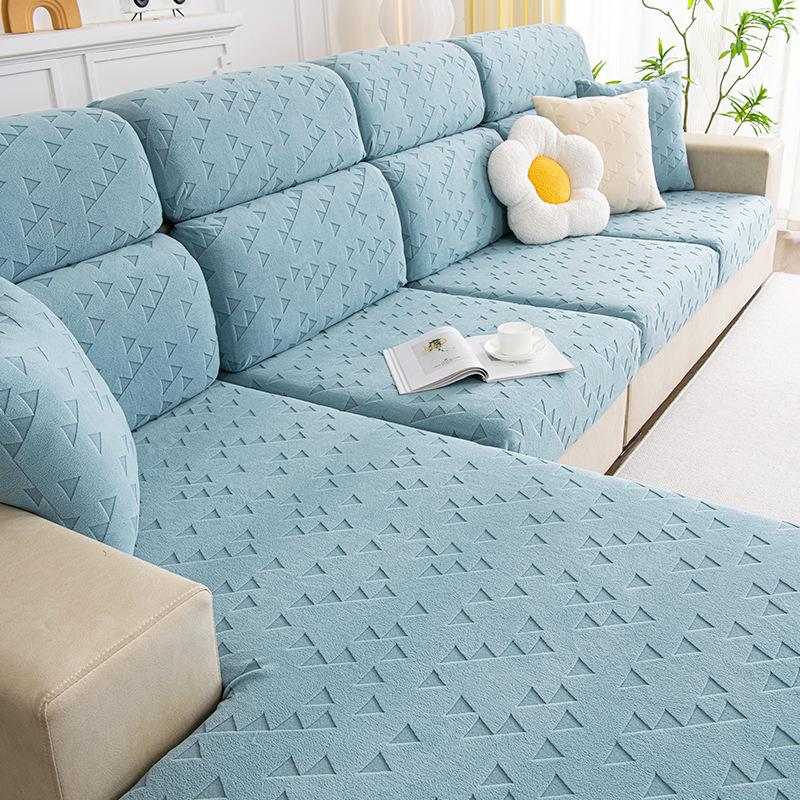 

Жаккардовая бархатная подушка для дивана, универсальный эластичный универсальный чехол для дивана на все времена года, новый стиль, чехол для дивана с защитой от кошачьих царапин для ленивых людей S