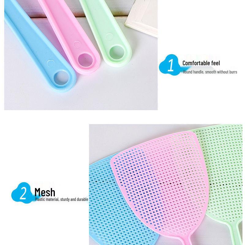 Durable Mesh Long-Handle Fly & Mosquito Swatter for Summer Use