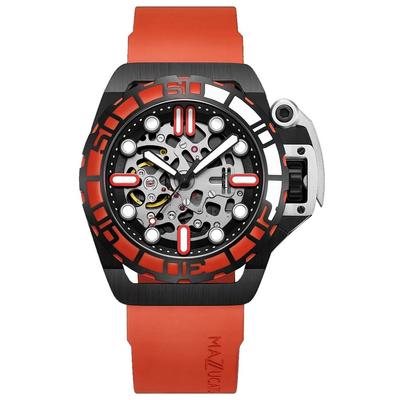 RIM Sub Orange And Black Skeleton Dial Automatic Dive SK3-OR 100M Men's Watch