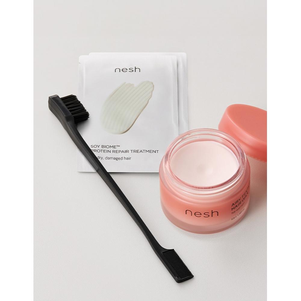 Nesh Airy Texture Hair Wax+dual Brush Set  + Soy Biome Treatment 8ml 2ea Free