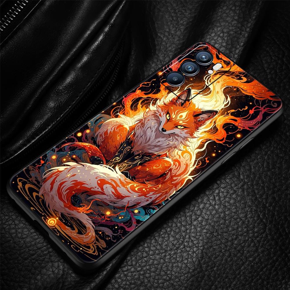 Red Fox Phone Case For Oppo Reno 13 12 11 10 7 F Find X5 X6 A98 A80 A79 A78 A57 A54 A31 A17 Pro 5G Soft TPU Cover Fundas Capas