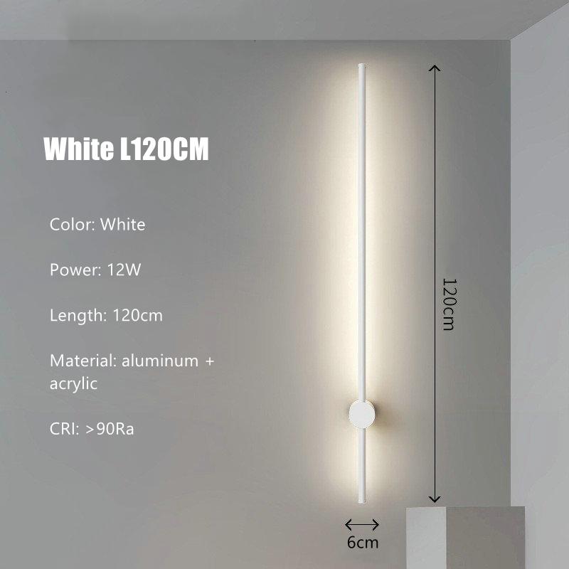 Modern Long Strip LED Wall Lamp Rotatable Living Room Bedroom Simple Linear Light Sofa Background Decor Sconce Lighting Fixture