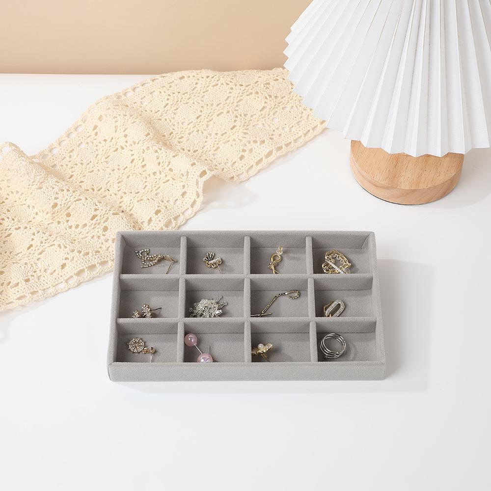 Multi-Style Plush Jewelry Storage Box with Drawers