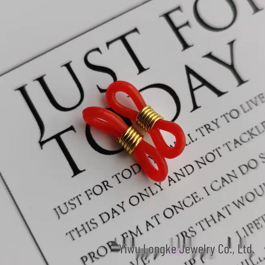 Colorful Silicone Eyeglass Chain with Metal Spiral and Anti-Slip 8-Shaped Buckle