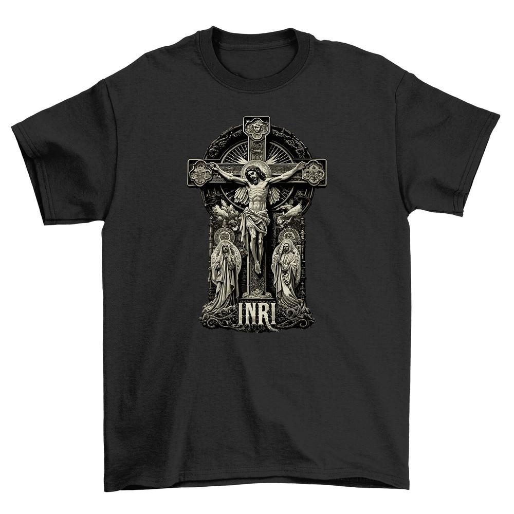 Gothic_83: Jesus on the Cross T-shirt - Holy and Hilarious! Unisex Printed Design,