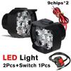 6/9LED 12V Motorcycle Headlights Universal White Super Bright Working Front Light 10W LED Scooters Spotlight Moto Fog Lampht