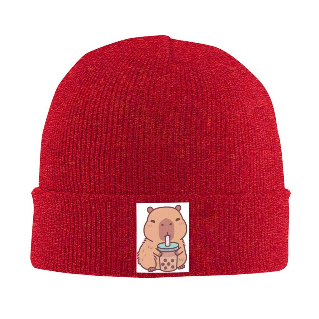 Cute Capybara Be Cappy Warm Knitted Cap Winter Knit Bonnet Hat Skullies Beanies Hip Hop Caps for Unisex