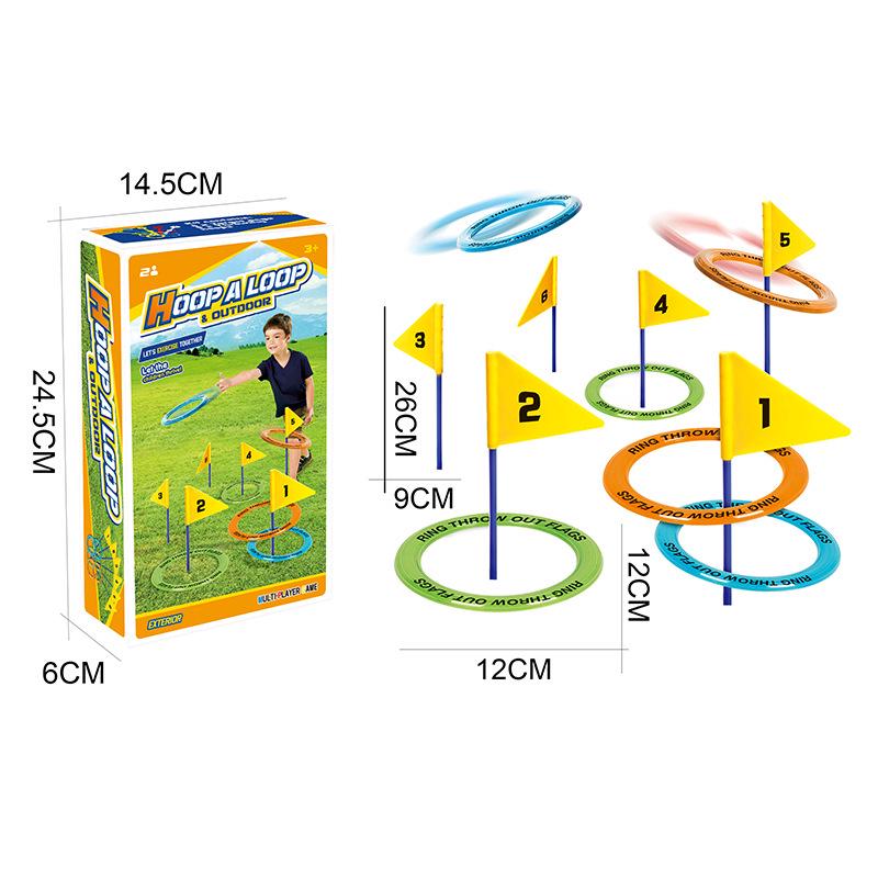 Ringwurfspiel für Kinder im Freien - Strandrasenspielzeug für Freizeit und Spaß