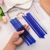 15 PCS Reusable Glass Straws, 8 Inch X 0.3" Thread Pattern Design Colored Drinking Straws, Include 12 Straight Straws, 2 Cleaning Brushes, 1 Bag