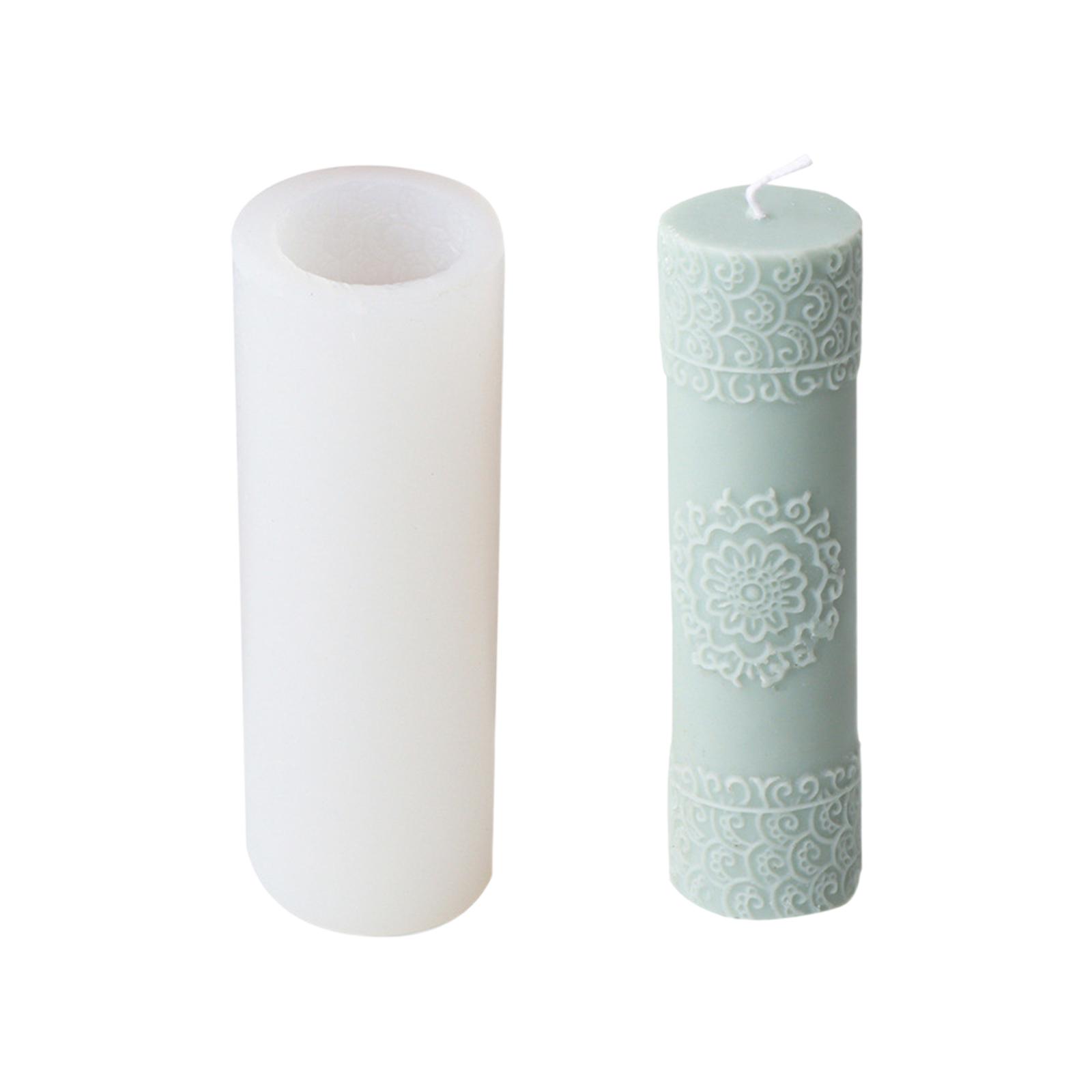 

Гибкая силиконовая форма для свечей, цилиндр с кружевным узором, форма для ароматерапии, формы для воска из эпоксидной смолы, принадлежности для изготовления ювелирных изделий C