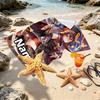 Custom Name Personalized Genshin Impact Print Beach Towel, for Trip Camping Beach Party Home Decor, Birthday Gift for Family & Friends