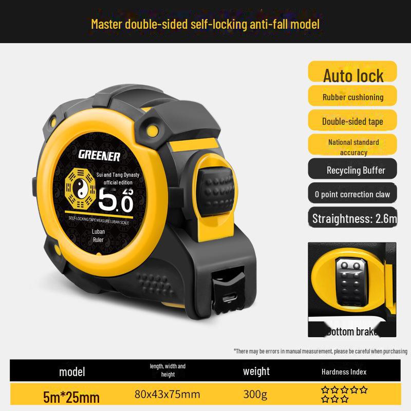 

Высокоточная рулетка фэн-шуй Lulin Luban длиной 5 м с оригинальной коробкой, доступна версия длиной 7,5 м. 5m*25mm